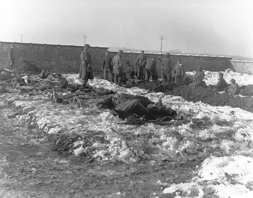 Digging graves at Bastogne